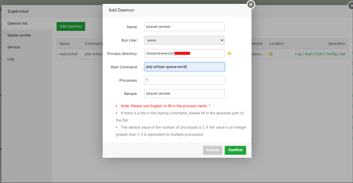 Configure Laravel Queue Worker